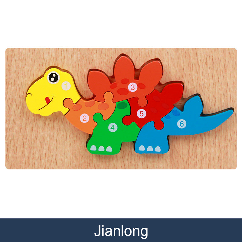 Dinosaur DIY Puzzle for Kids Ages 3-6 | Educational STEM Toy