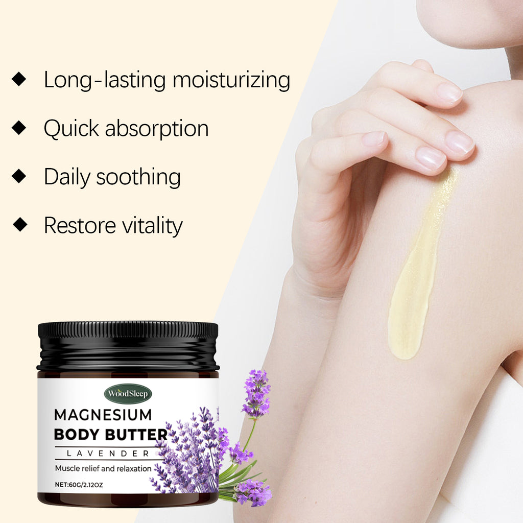 WoodSleep Lavender Magnesium Body Cream Gentle Cleansing Skin Refreshing Cream