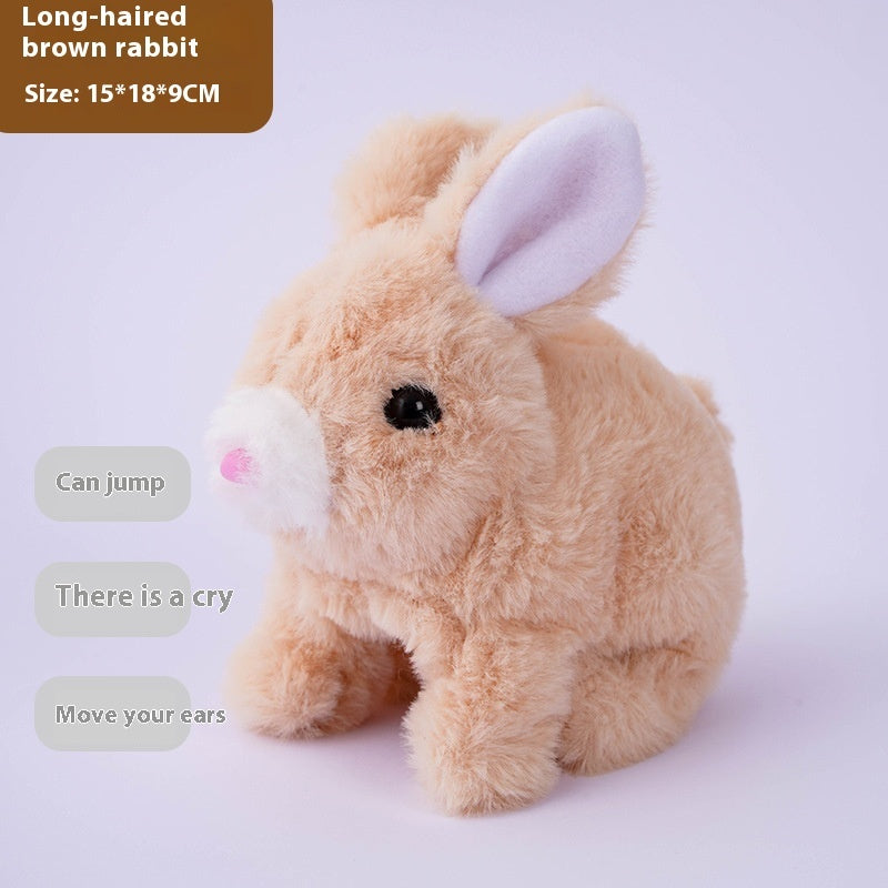 Interactive Electric Plush Bunny - Wiggling Animated Soft Toy for Kids