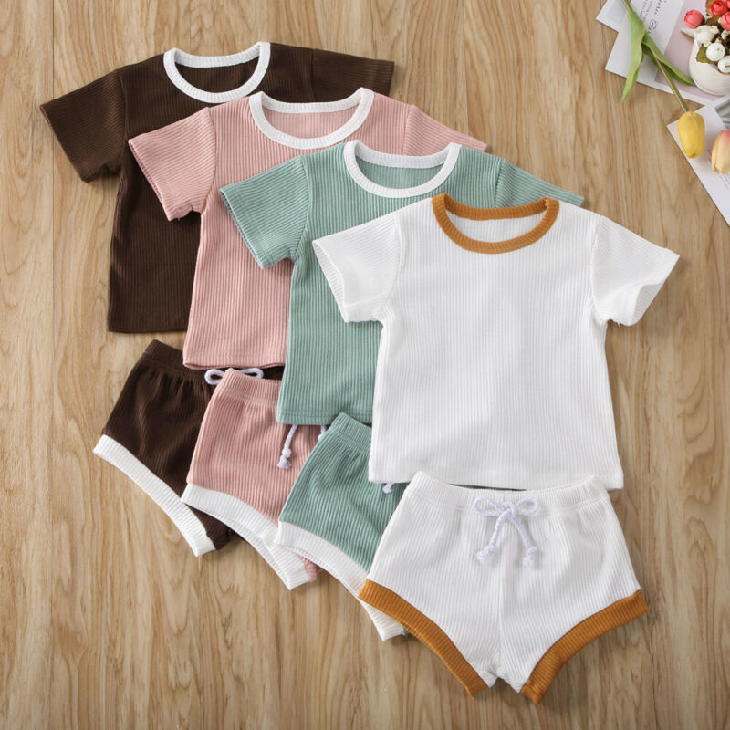 Baby Ribbed Knit 2-Piece Outfit Set | Boys and Girls