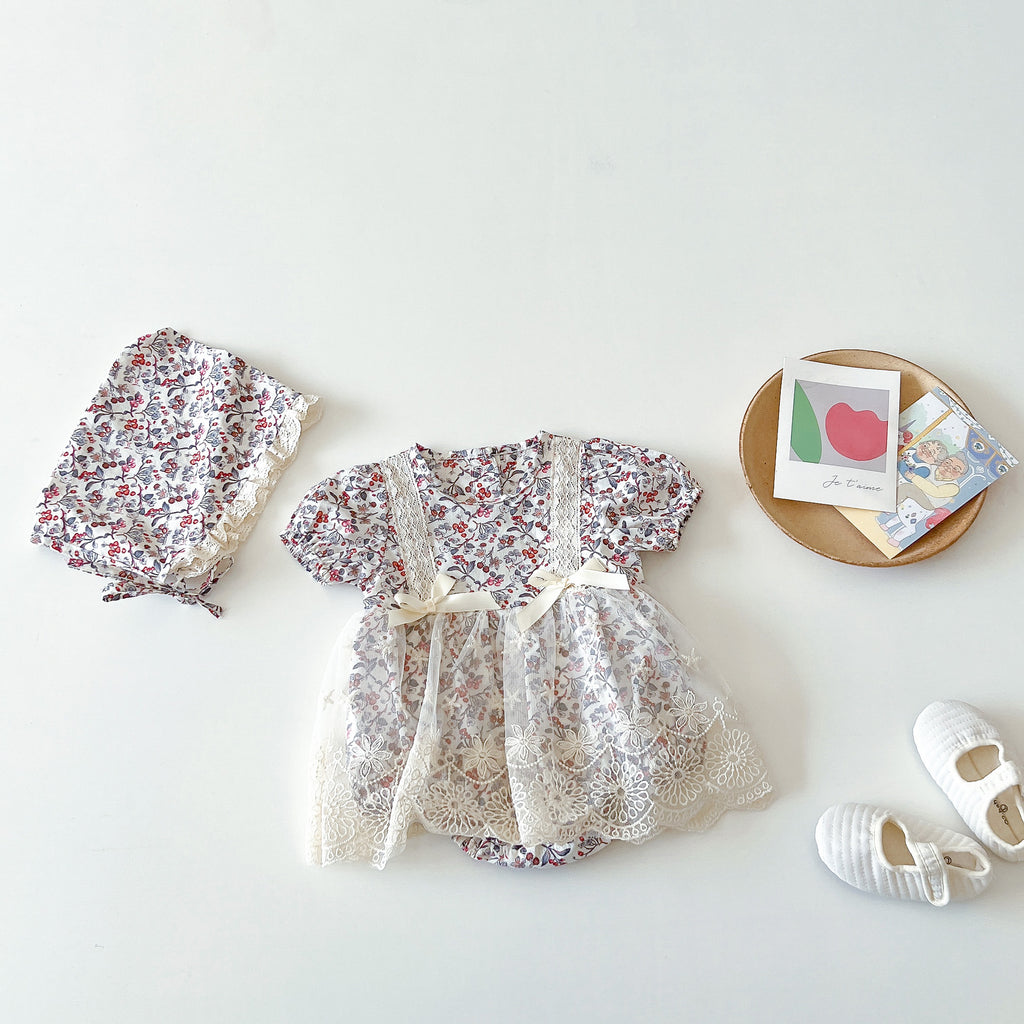 Summer It Girl Floral Romper + Hat