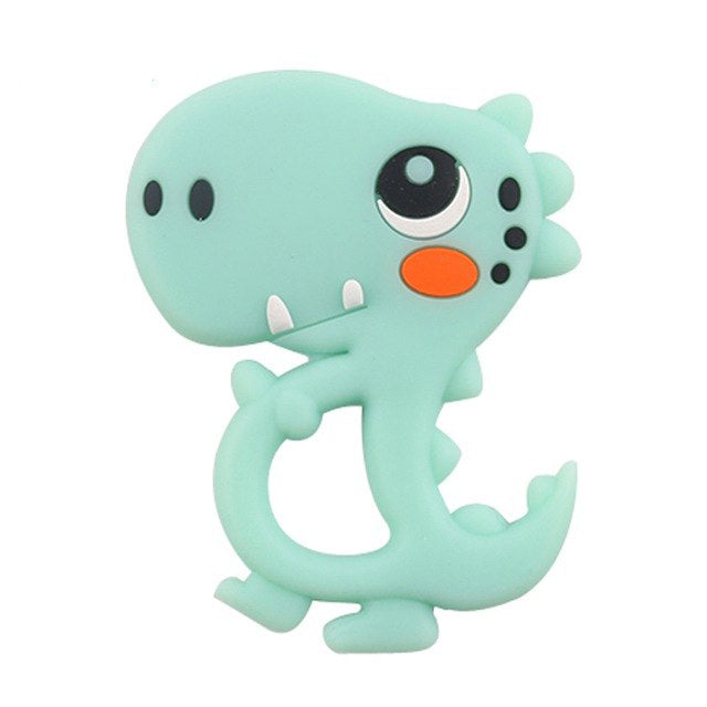Dinosaur Baby Teether - Food Grade BPA-Free Rattle Teething Toy