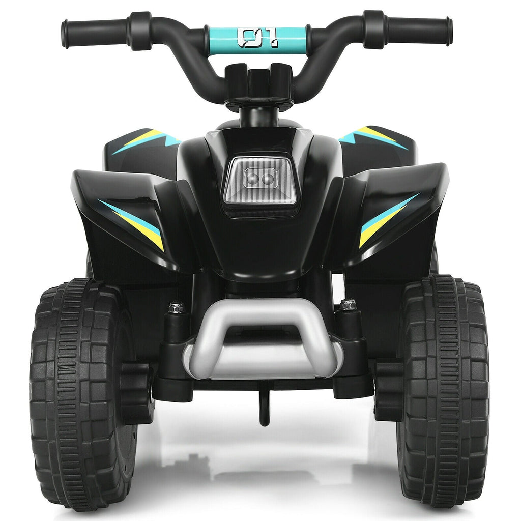 6V Kids Electric ATV Ride-On Toy - 4 Wheel Battery Powered Quad - Black