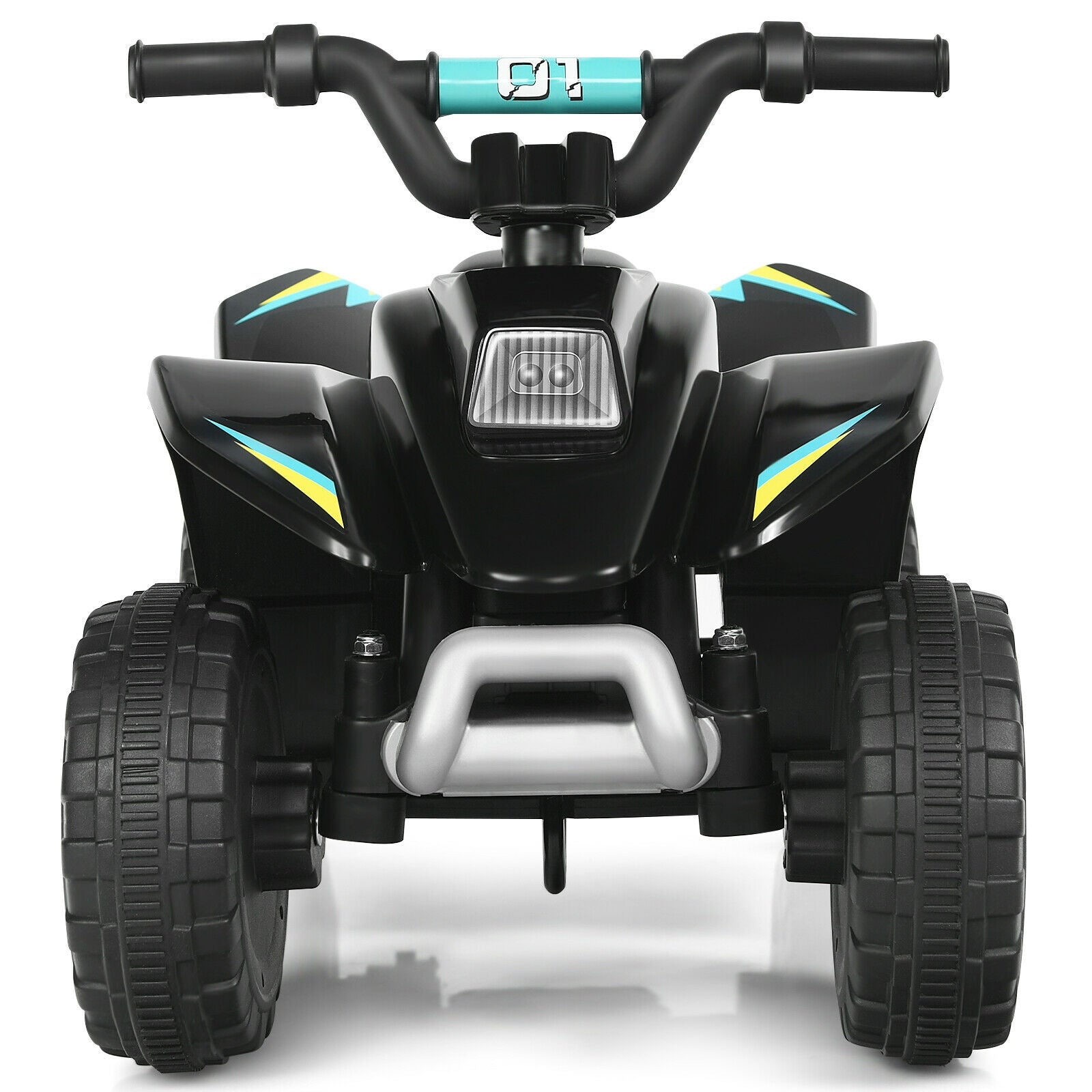 6V Kids Electric ATV Ride-On Toy - 4 Wheel Battery Powered Quad - Black