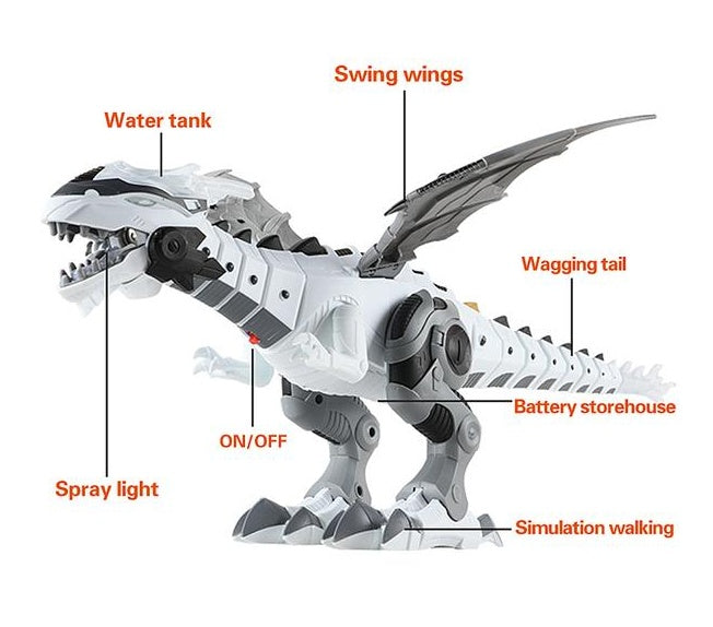 Interactive Robot Dinosaur Toy - Smart Walking Dino with Lights & Sounds for Kids
