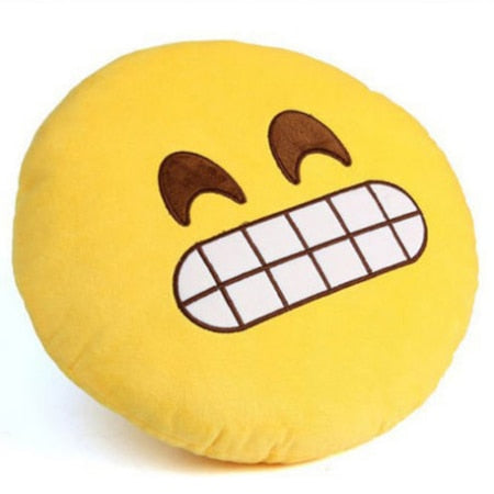 Emoji Pillow 30cm - Round Decorative Cushion for Sofa, Car Seat & Home Decor