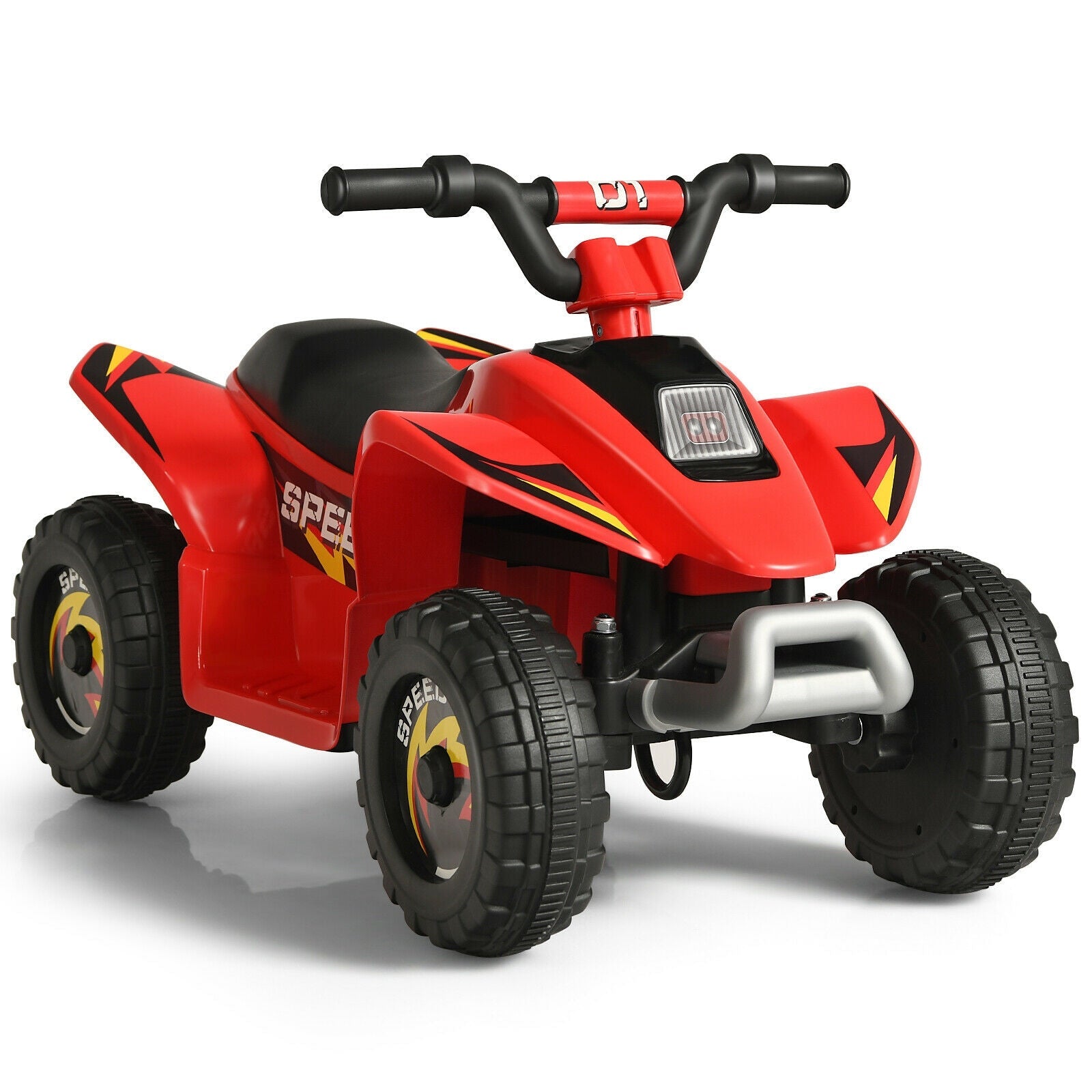 6V Kids Electric ATV Ride-On Toy - 4 Wheel Battery Powered Quad for Toddlers (Red)