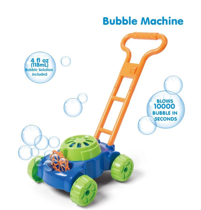 Electric Bubble Machine Tank Car - Hand Push Bubble Blower for Kids Outdoor Play