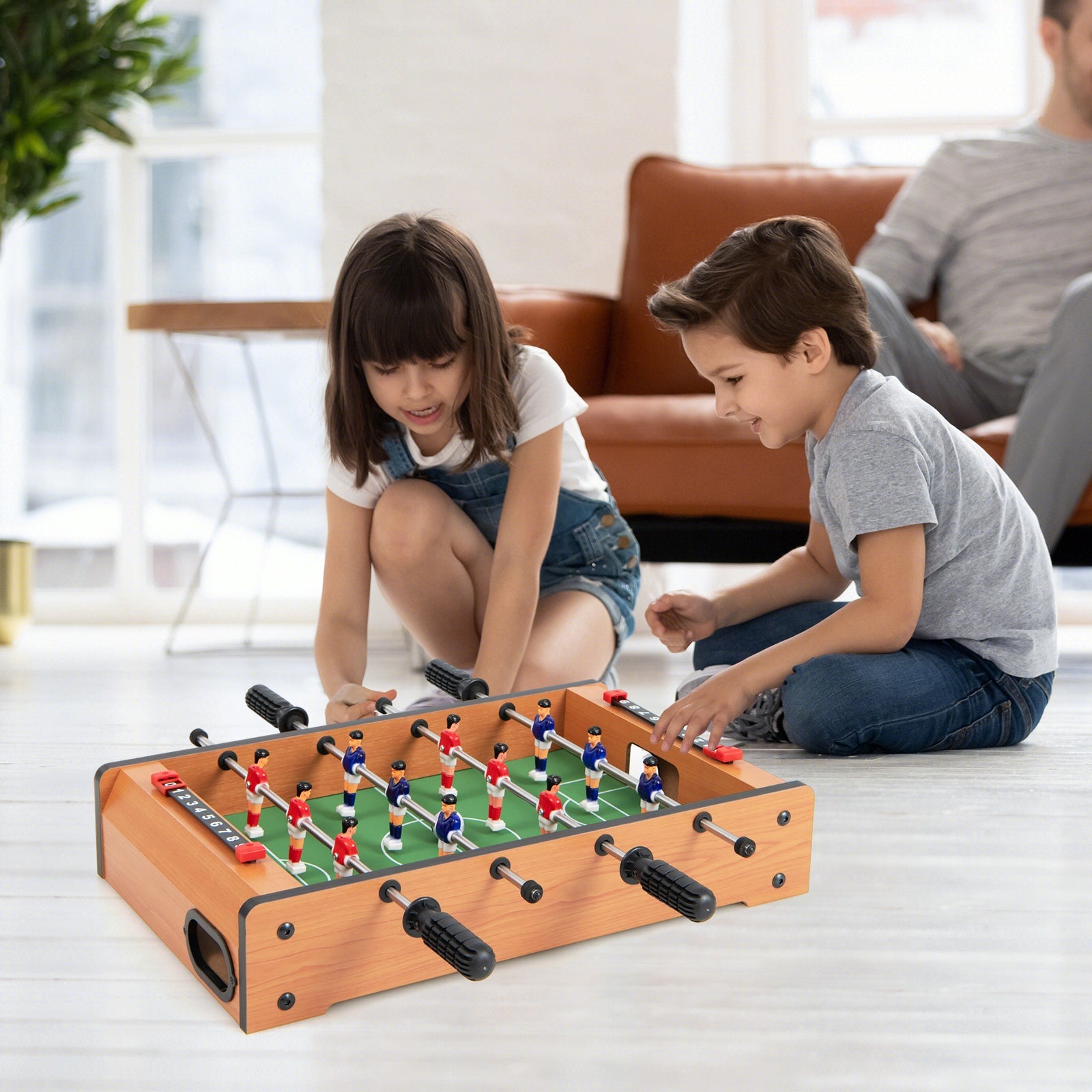20-Inch Tabletop Foosball Table - Indoor Competition Soccer Game for Kids & Adults