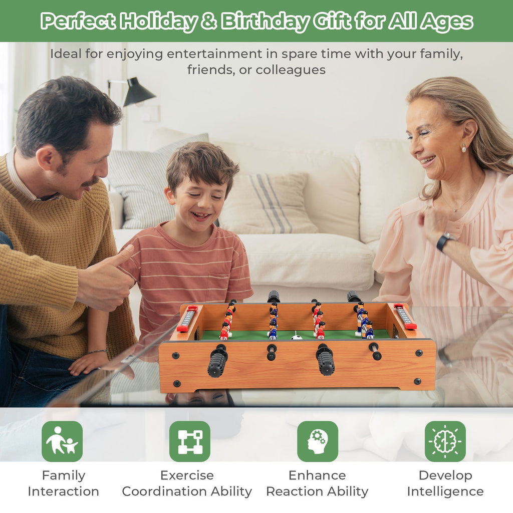 20-Inch Tabletop Foosball Table - Indoor Competition Soccer Game for Kids & Adults