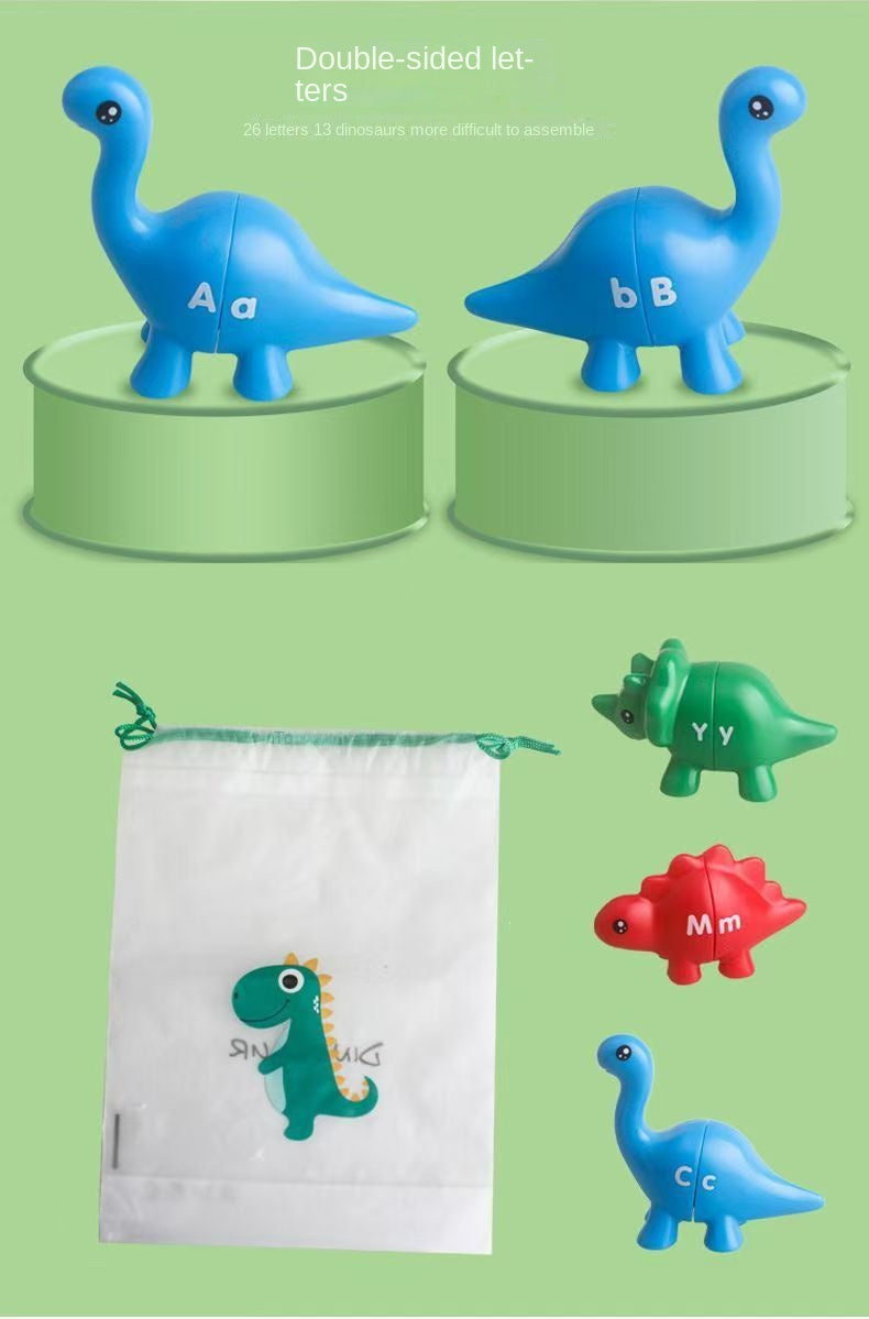 Dinosaur Alphabet Matching Puzzle - Educational Learning Toy