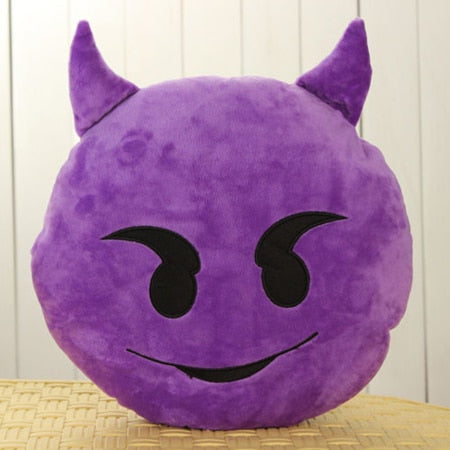 Emoji Pillow 30cm - Round Decorative Cushion for Sofa, Car Seat & Home Decor