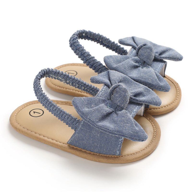 Baby Bow Sandals | Soft-Sole Breathable Shoes for 0–1 Year Olds