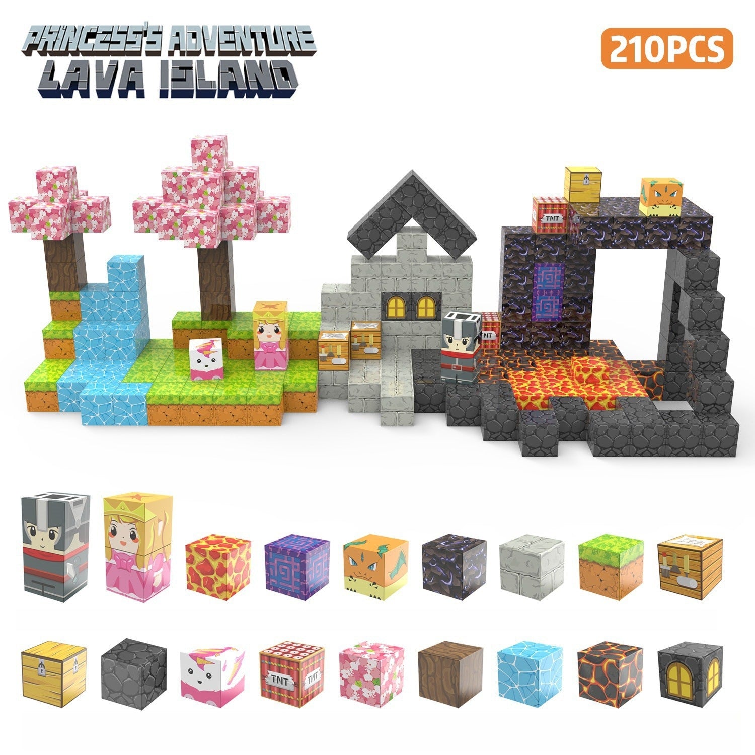 Minecraft-inspired Magnetic Building Blocks - Educational DIY Puzzle Toy for Kids