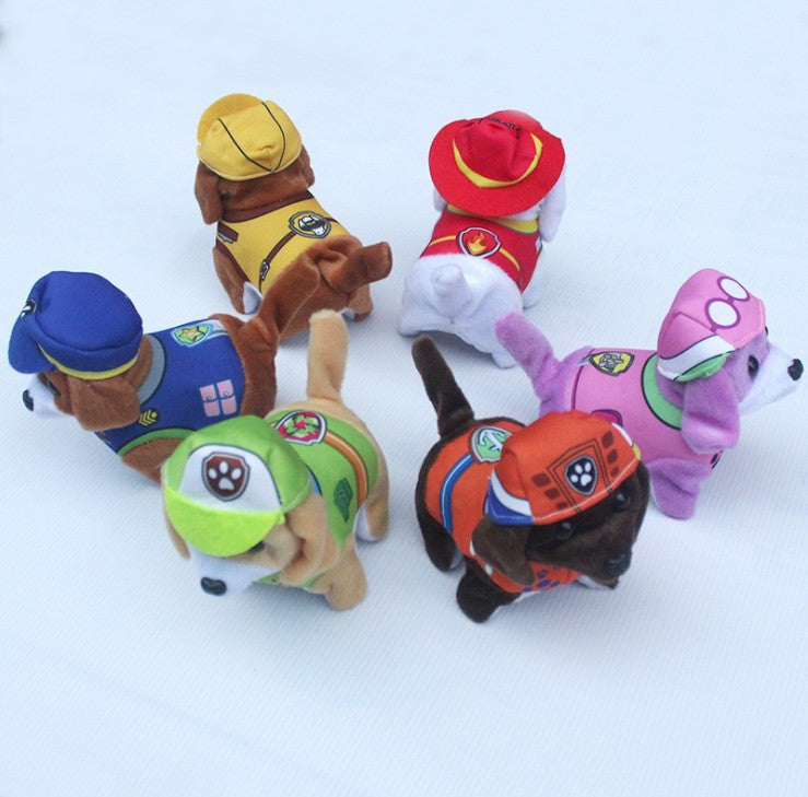 Interactive Walking Robot Dog Toy with Leash - Electronic Plush Puppy