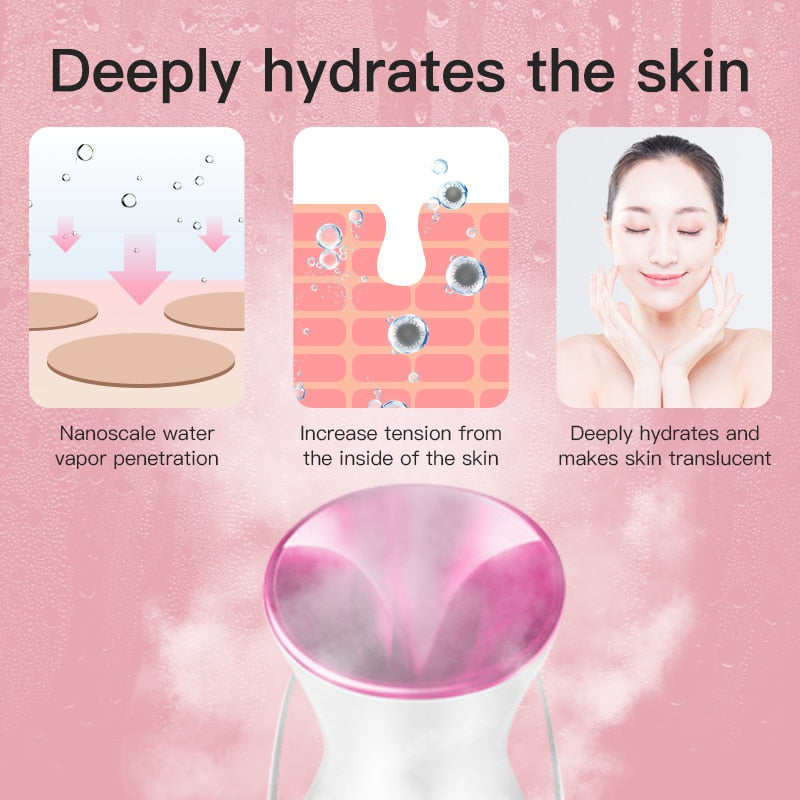 Facial Steamer with 100ml Tank — Deep Cleanse, Hydrate & Glow