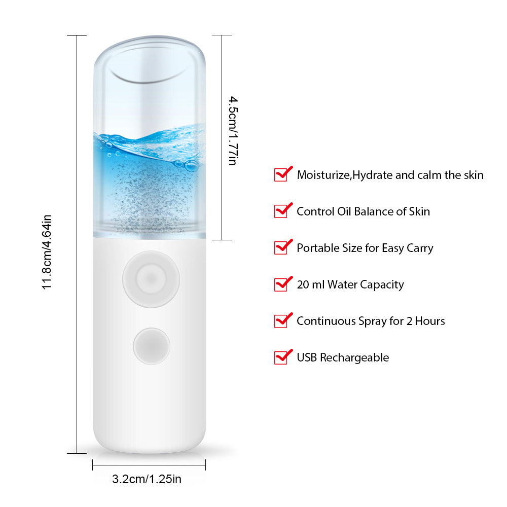 Portable Nano Mist Face Sprayer — Hydrate, Calm & Refresh Skin On the Go