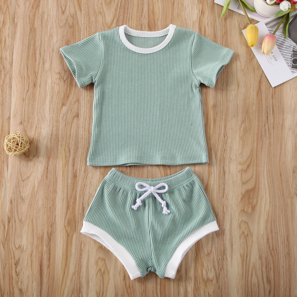Baby Ribbed Knit 2-Piece Outfit Set | Boys and Girls