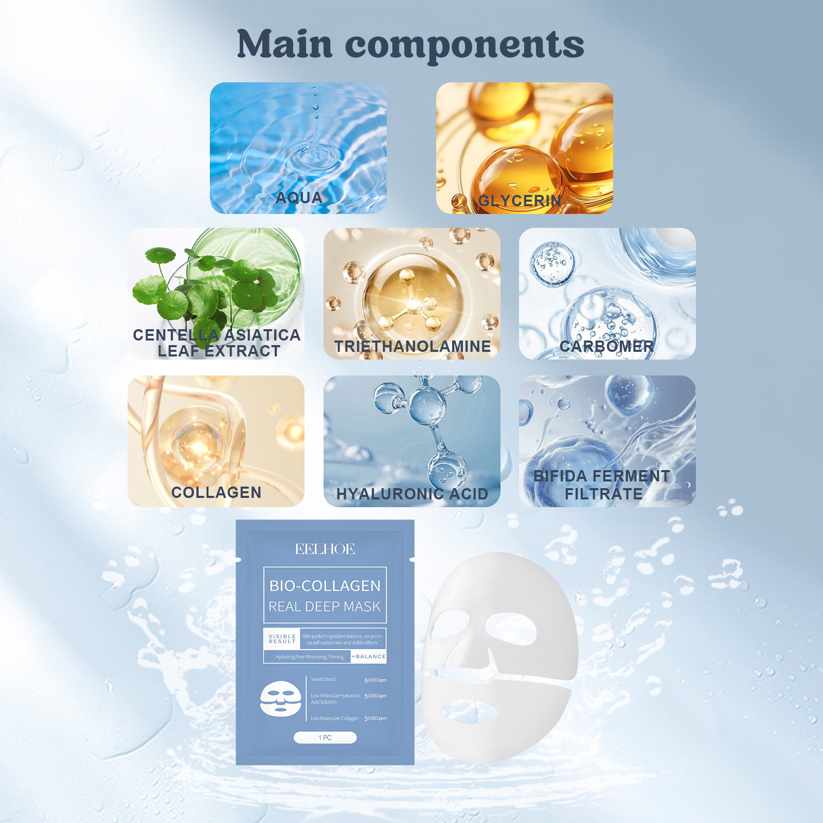 Collagen Hydrating Face Mask — Moisturize, Firm & Brighten Skin