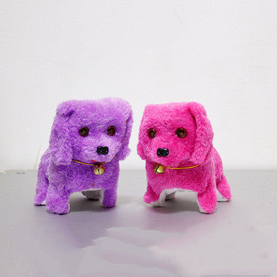 Interactive Walking Robot Dog Toy with Leash - Electronic Plush Puppy