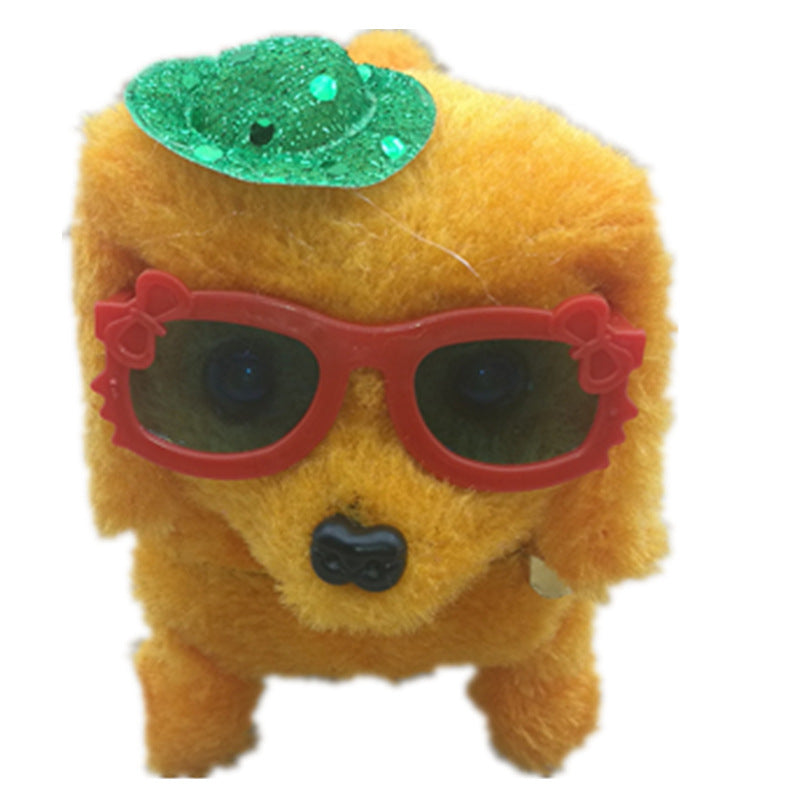 Interactive Walking Robot Dog Toy with Leash - Electronic Plush Puppy