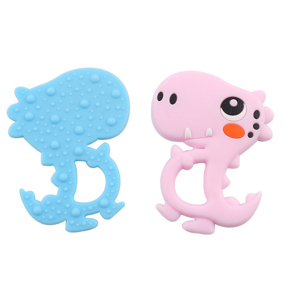 Dinosaur Baby Teether - Food Grade BPA-Free Rattle Teething Toy