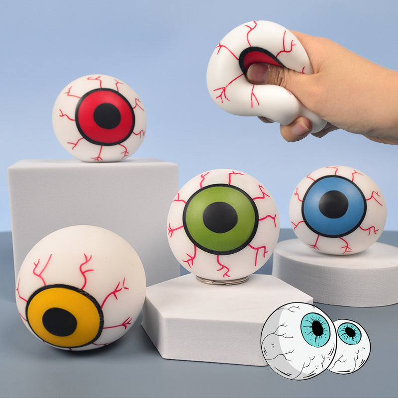 Pop-Out Horror Eyes Stress Ball - Sensory Fidget Toy for Kids & Adults