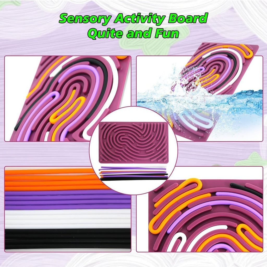 Rainbow Sensory Activity Board - Silicone Educational Toy for Kids