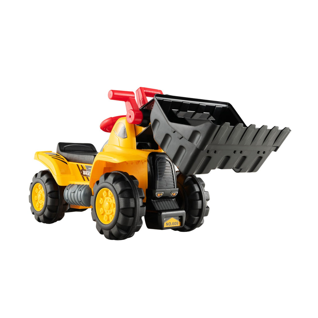 Kids Ride-On Bulldozer Toy - Adjustable Bucket Play Truck for Ages 3+