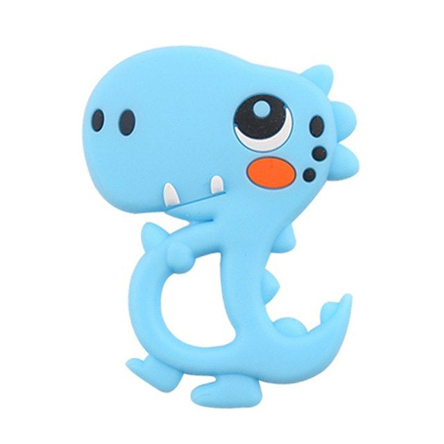 Dinosaur Baby Teether - Food Grade BPA-Free Rattle Teething Toy