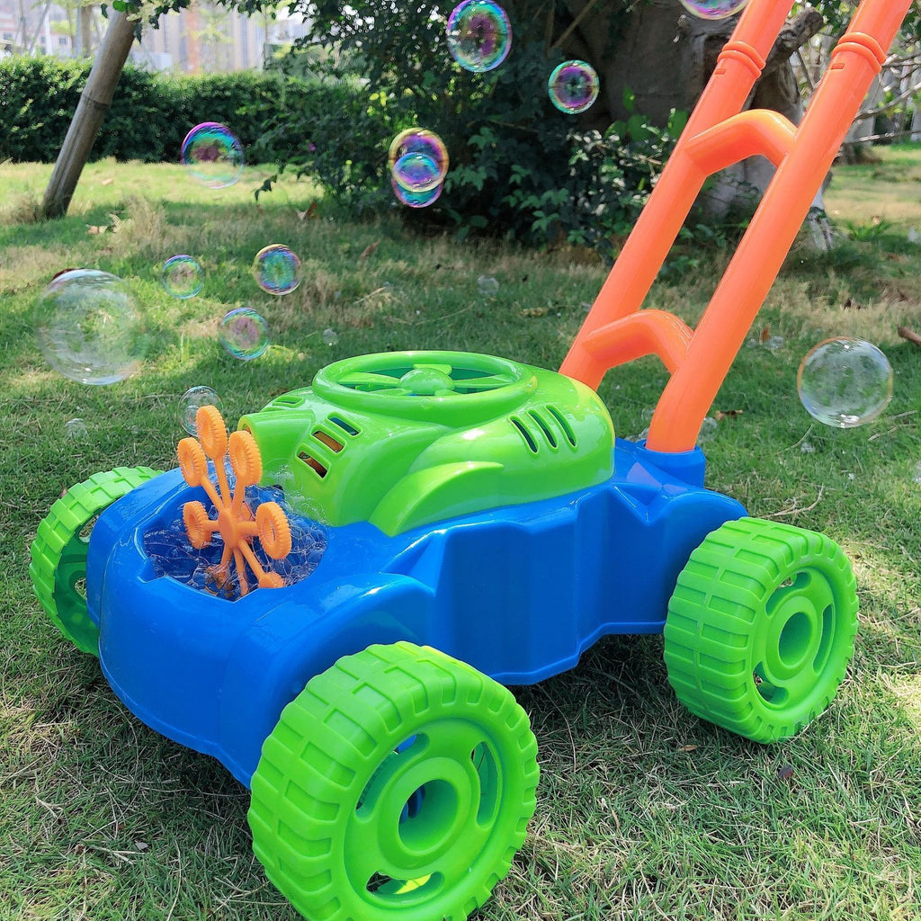 Electric Bubble Machine Tank Car - Hand Push Bubble Blower for Kids Outdoor Play