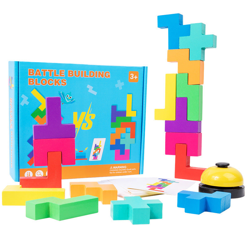 Wooden Russian Building Blocks - Educational Puzzle Toy for Early Childhood Learning