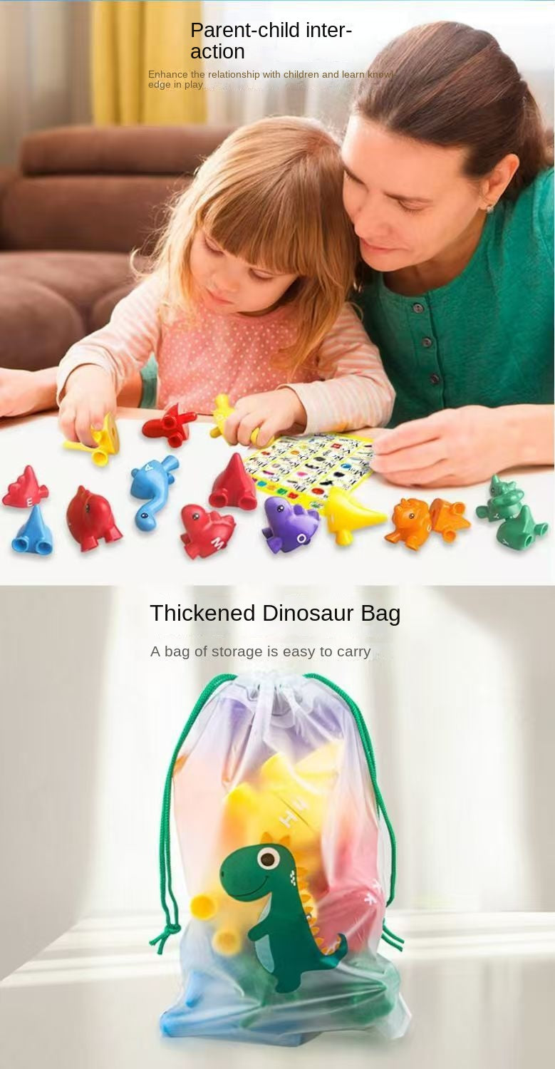 Dinosaur Alphabet Matching Puzzle - Educational Learning Toy