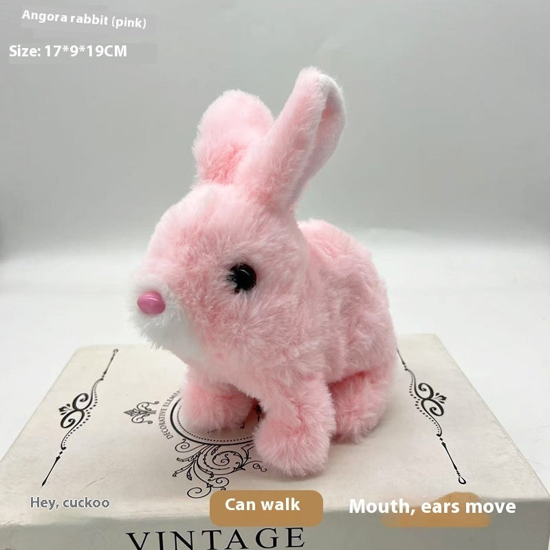 Interactive Electric Plush Bunny - Wiggling Animated Soft Toy for Kids