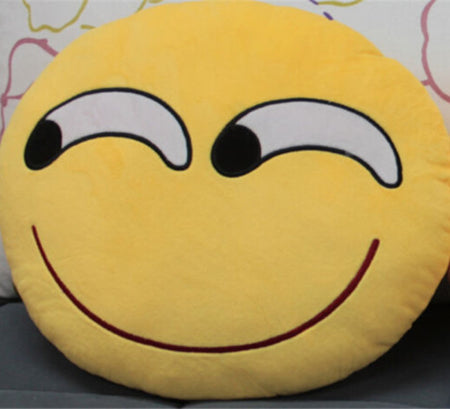 Emoji Pillow 30cm - Round Decorative Cushion for Sofa, Car Seat & Home Decor