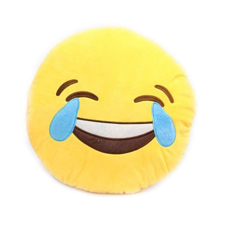 Emoji Pillow 30cm - Round Decorative Cushion for Sofa, Car Seat & Home Decor