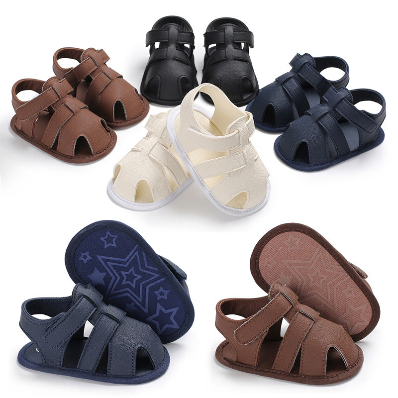 Toddler Solid Color Sandals | Baby Boy Shoes (0–1 Year)
