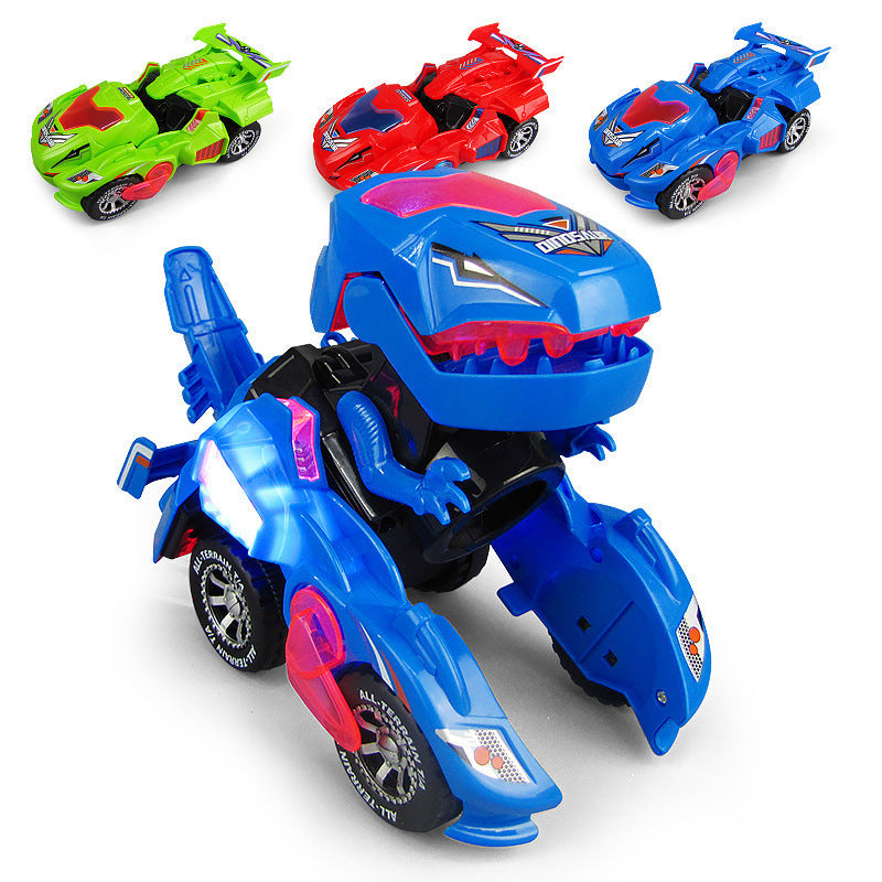 Transforming Dinosaur Car Toy - Electric Light & Sound Vehicle for Kids