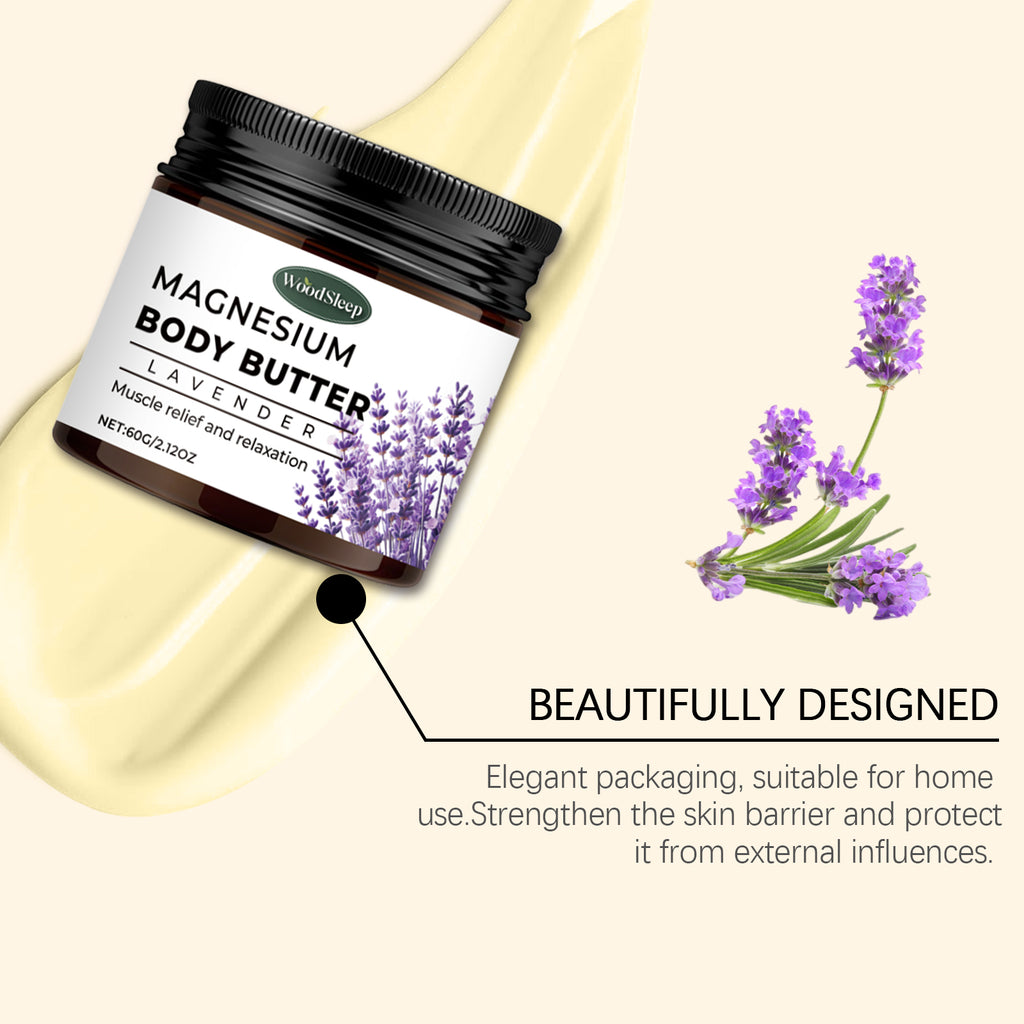 WoodSleep Lavender Magnesium Body Cream Gentle Cleansing Skin Refreshing Cream