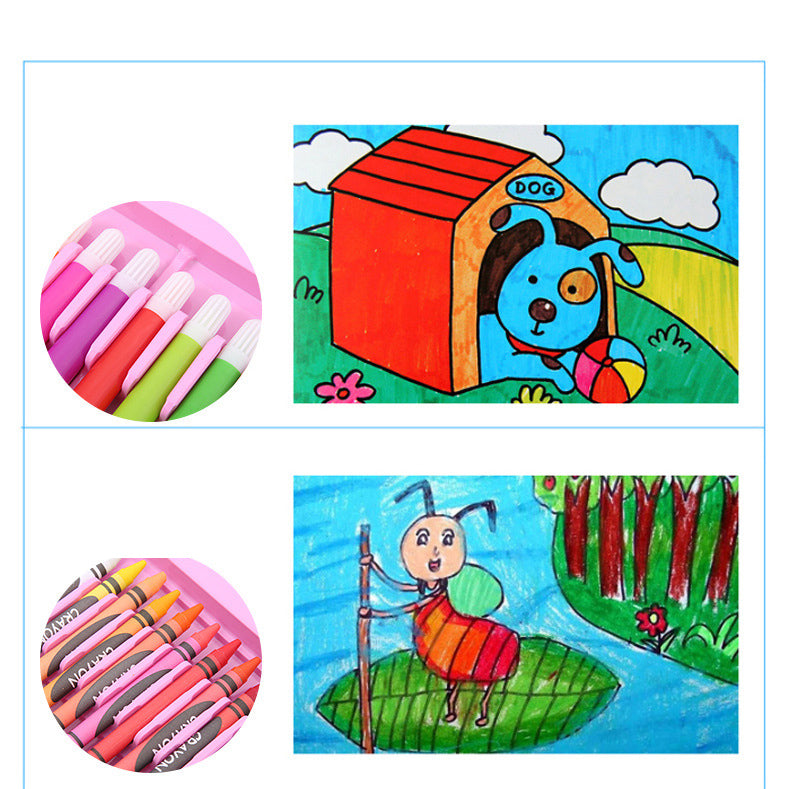 208-Piece Children's Art Set with Easel - Complete Painting & Drawing Kit