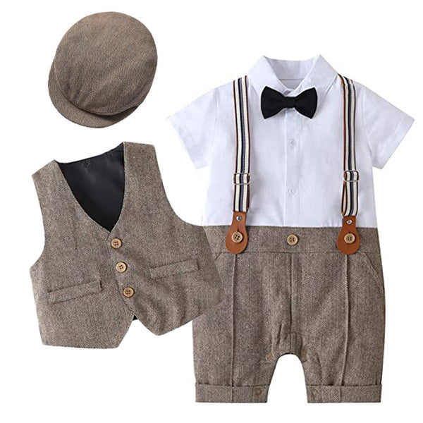Dapper Two-Piece Summer Suit & Hat Set