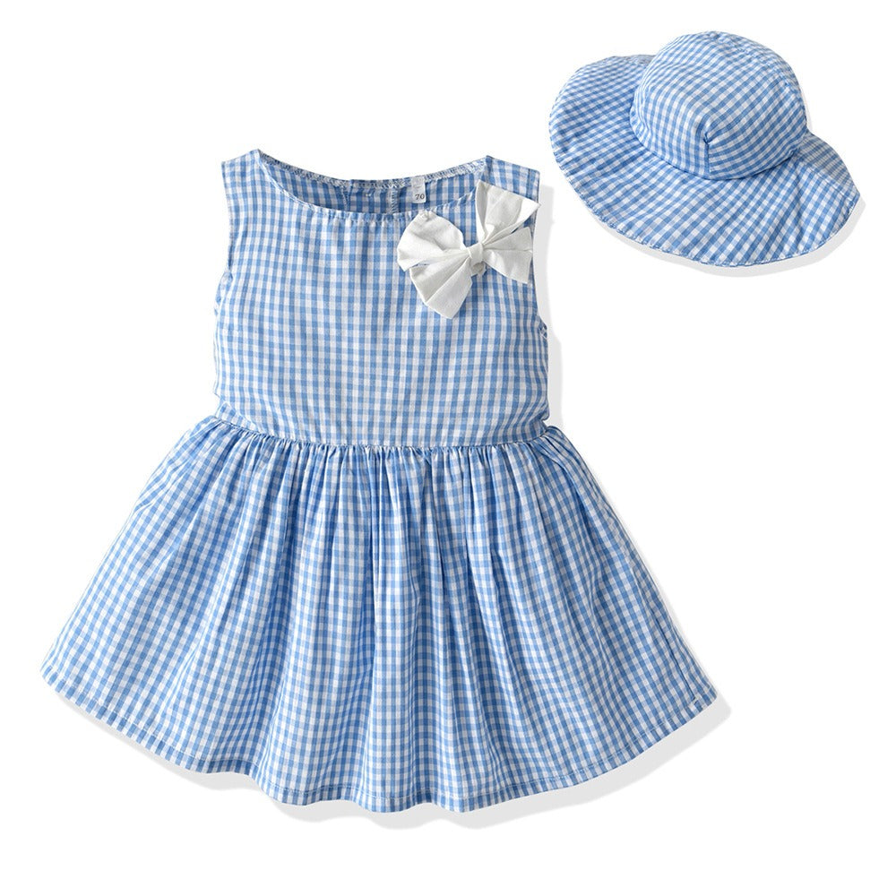 Kids' Matching Sibling Checker Suit Set – Summer Casual Wear for Boys & Girls