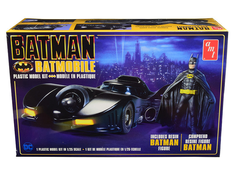 Skill 2 Model Kit Batmobile with Resin Batman Figurine "Batman" (1989)  1/25 Scale Model by AMT-0