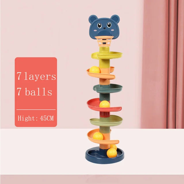 Montessori Rolling Ball Track - Stacking Baby Development Toy