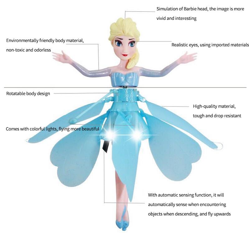 Frozen Princess Elsa Flying Fairy Toy - Hand Sensor Controlled