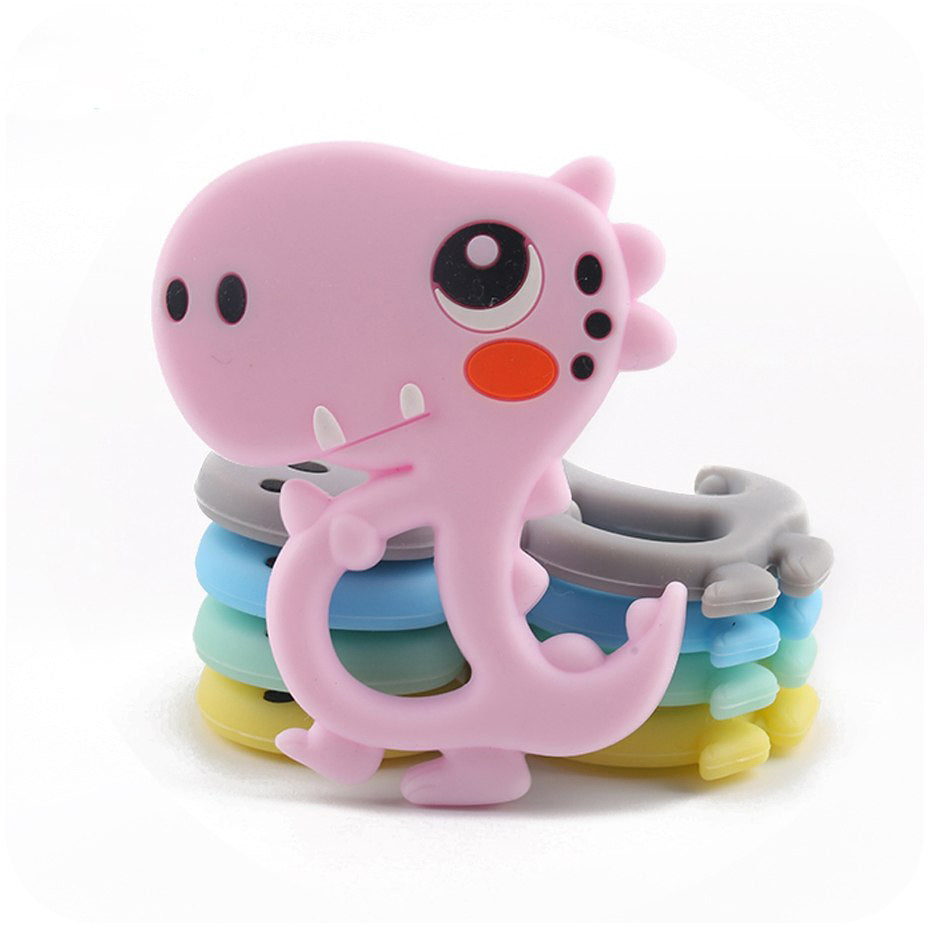 Dinosaur Baby Teether - Food Grade BPA-Free Rattle Teething Toy