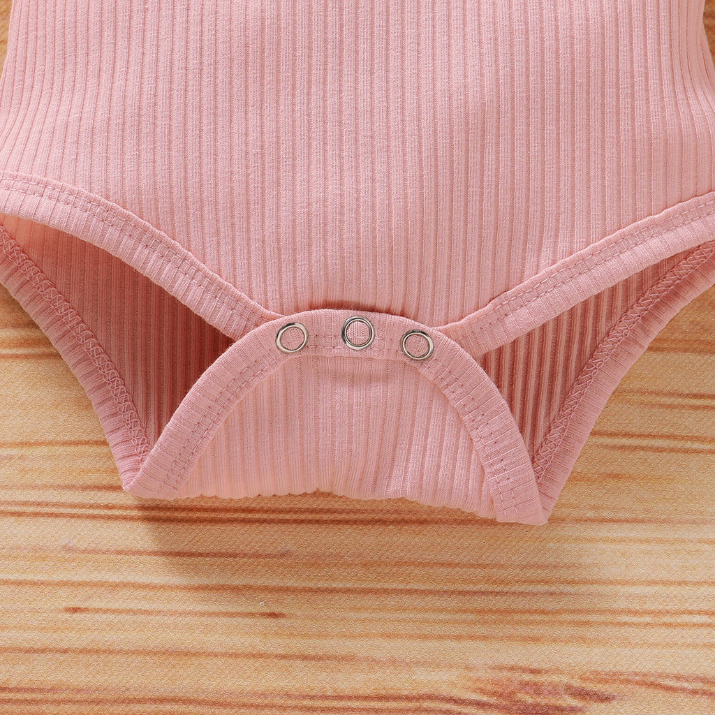 Baby Girl Pink and Stripe Outfits with Bowknot Headband & Shorts