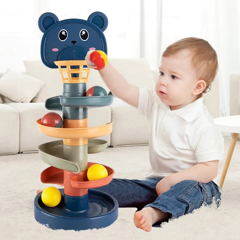 Montessori Rolling Ball Track - Stacking Baby Development Toy
