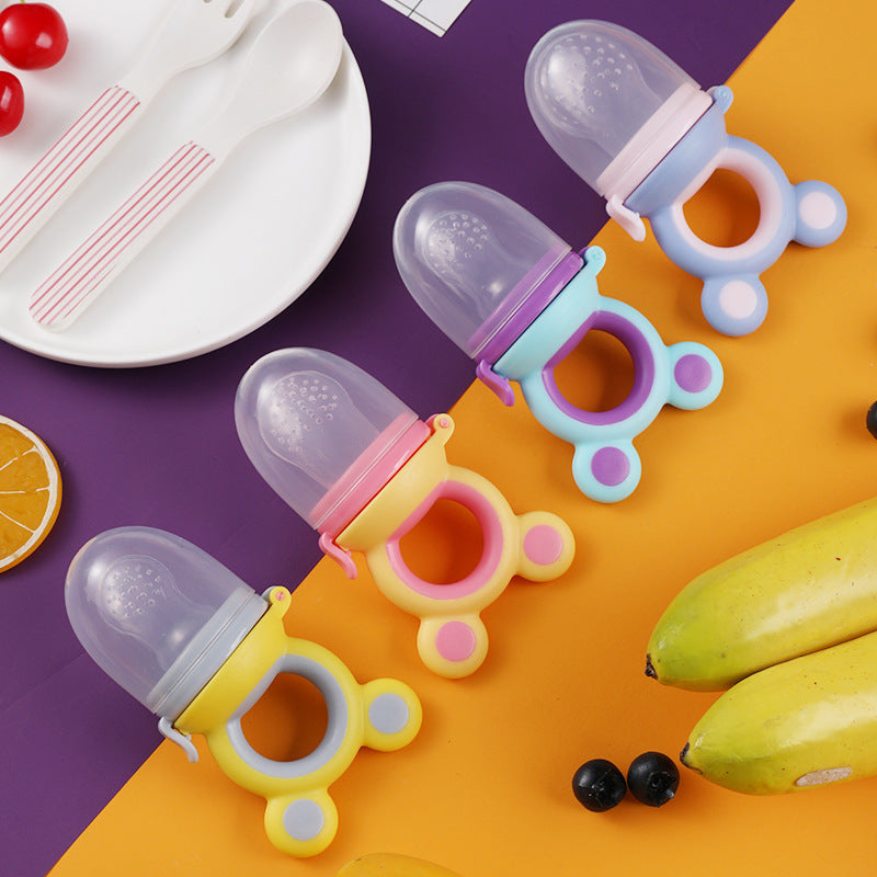 Baby Silicone Fruit Feeder Pacifier - Mesh Food Teether for Infants
