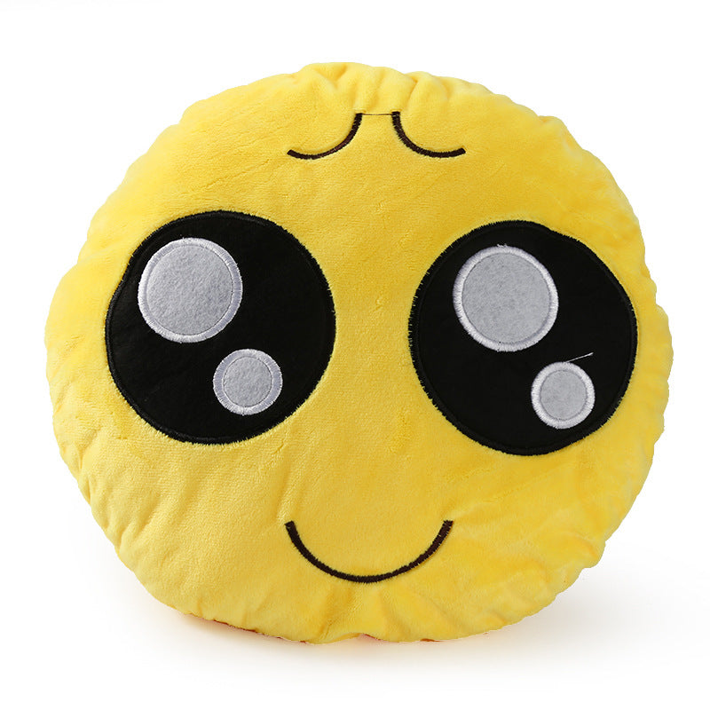 Emoji Pillow 30cm - Round Decorative Cushion for Sofa, Car Seat & Home Decor